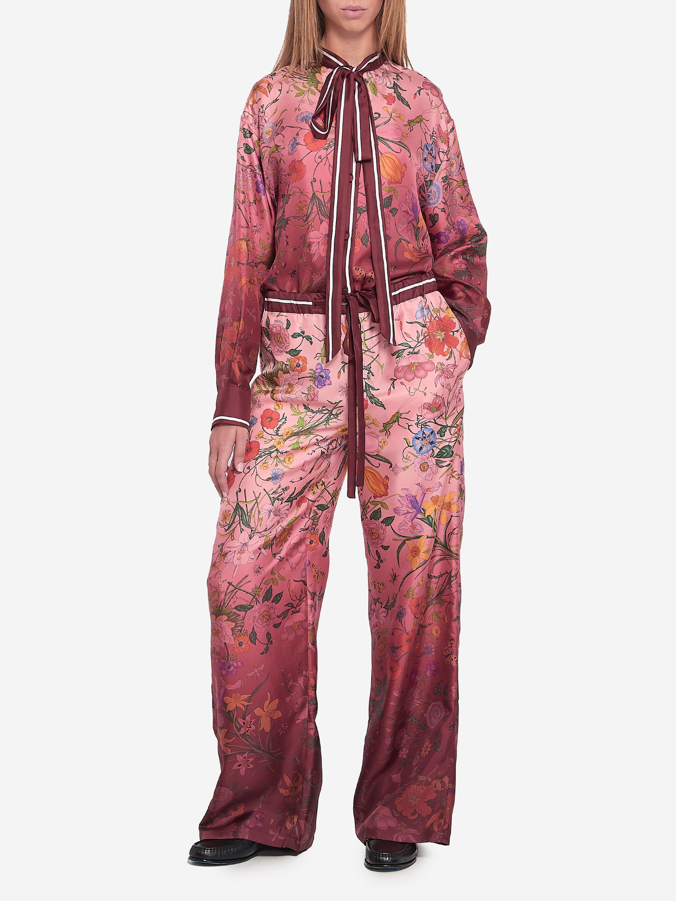 GUCCI 40 printed silk shirt