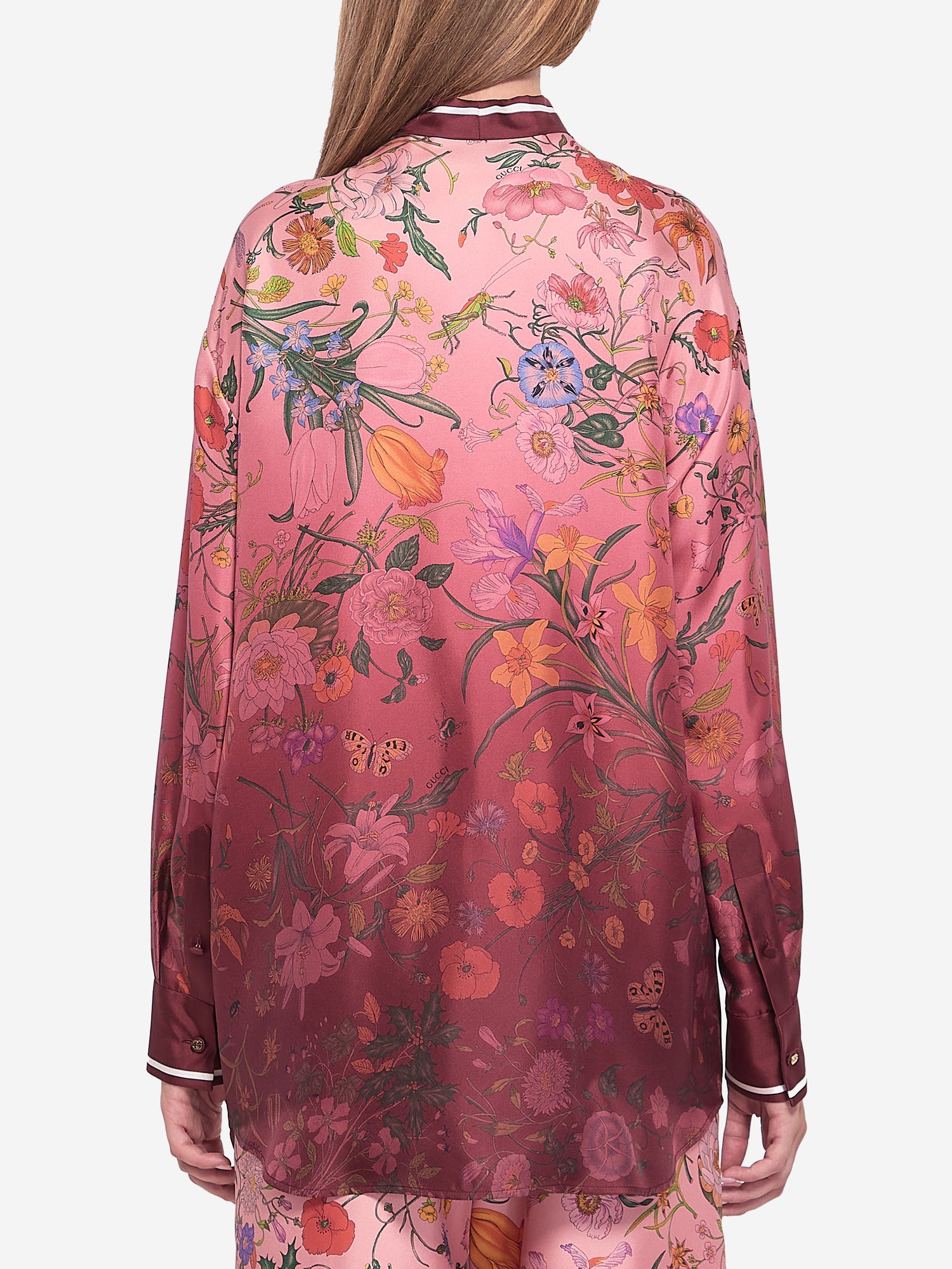 GUCCI 40 printed silk shirt