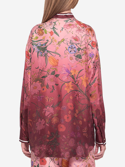 GUCCI 40 printed silk shirt