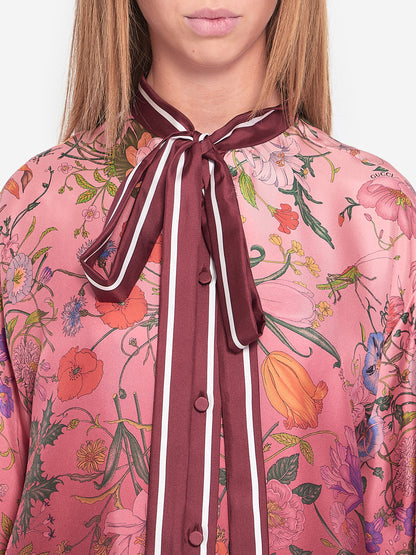 GUCCI 40 printed silk shirt