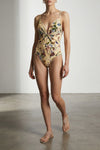 patience one-piece swimsuit in fully opaque fabric in floral print