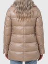 light puffer with collar ecofur