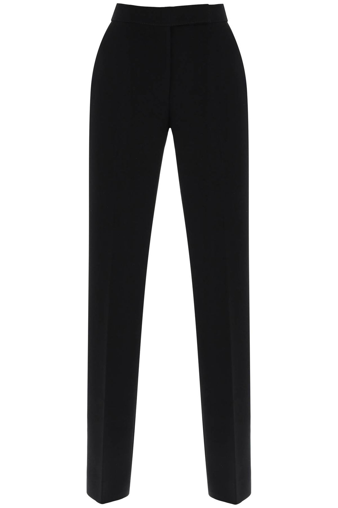 straight leg pants in crepe cady