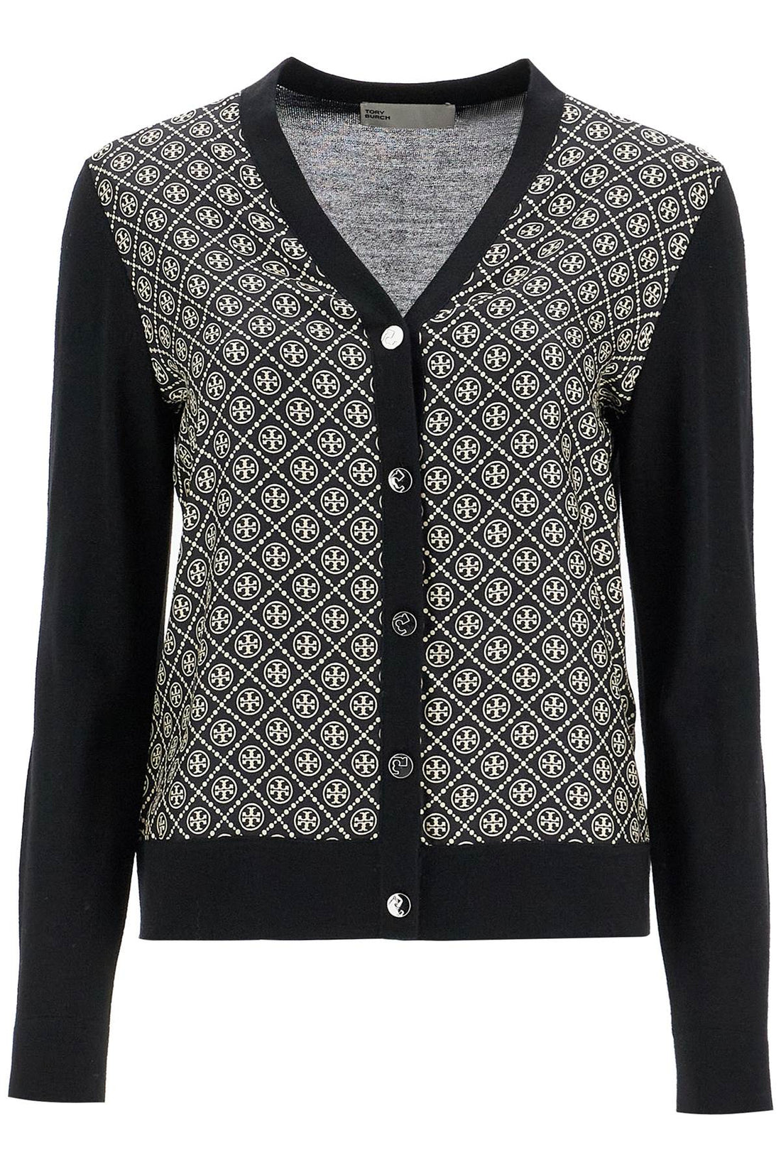 silk insert cardigan with eight