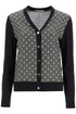 silk insert cardigan with eight