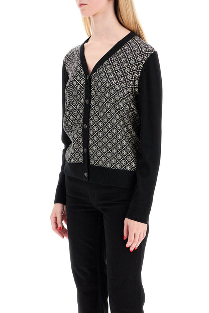 silk insert cardigan with eight