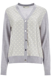 silk insert cardigan with eight