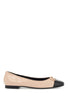 ballet flats with contrasting toe