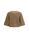open-knit construction sweater