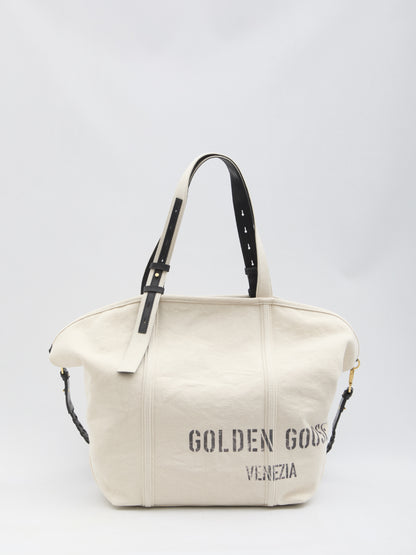 GOLDEN GOOSE OS canvas shopping bag