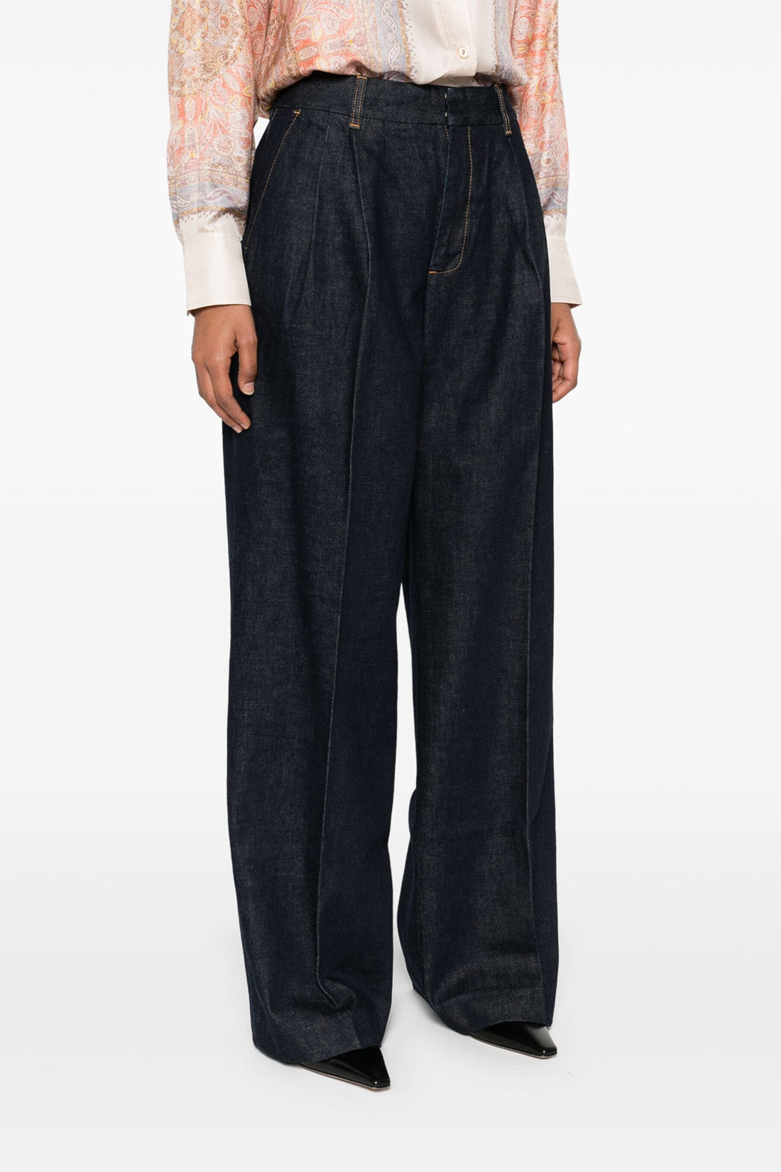ZIMMERMANN 0.0 illustration denim cotton denim jeans