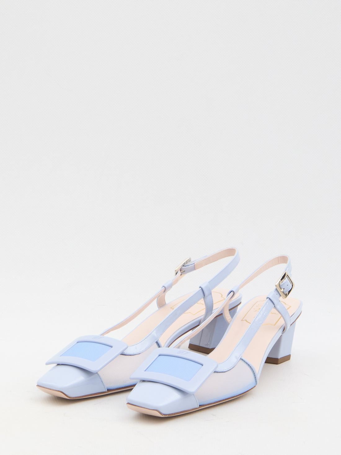 ROGER VIVIER 36 mesh slingback pumps