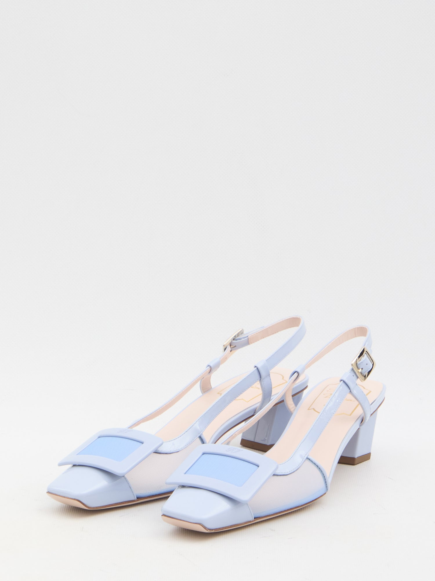 ROGER VIVIER 36 mesh slingback pumps