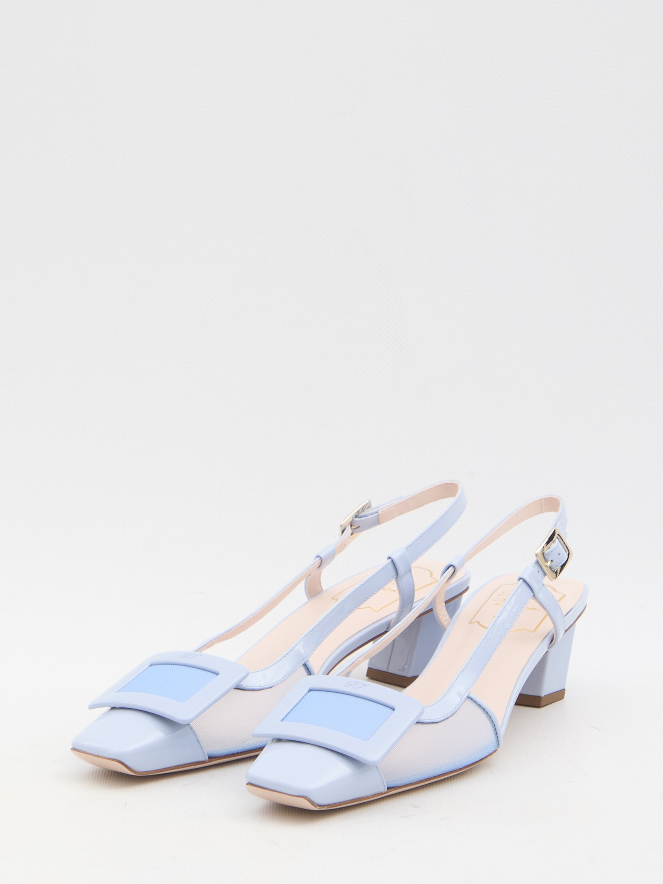 ROGER VIVIER 36 mesh slingback pumps