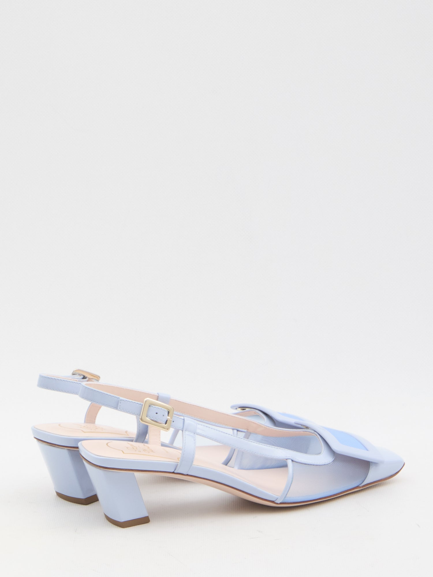 ROGER VIVIER 36 mesh slingback pumps