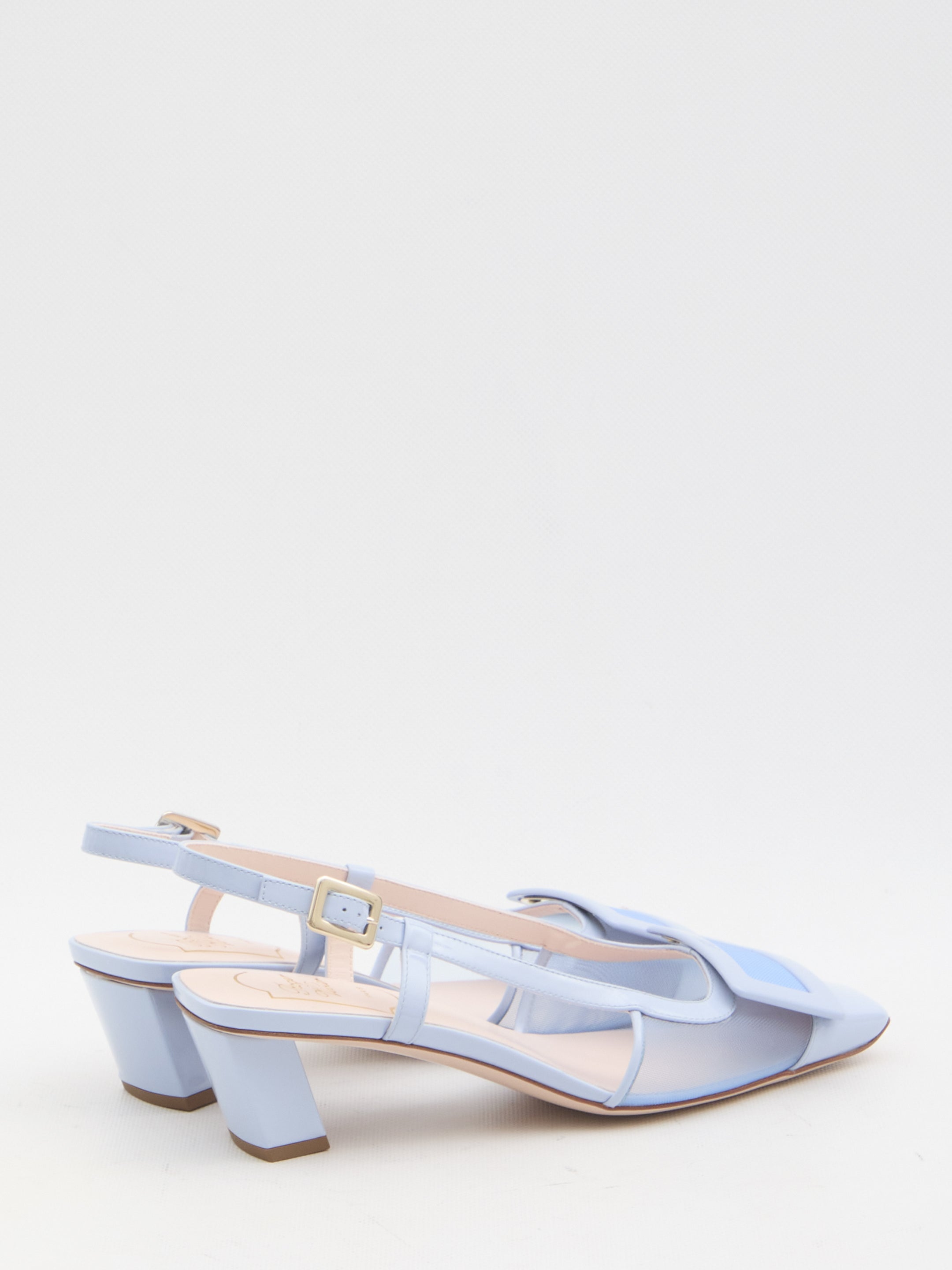 ROGER VIVIER 36 mesh slingback pumps