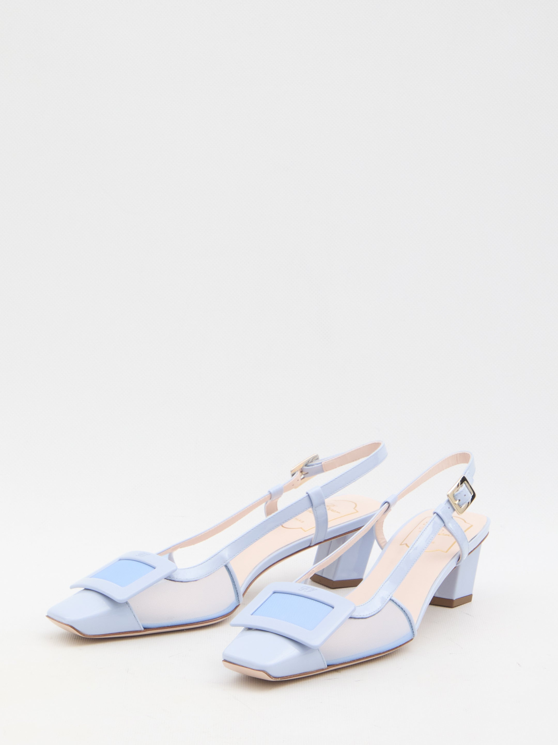 ROGER VIVIER 36 mesh slingback pumps