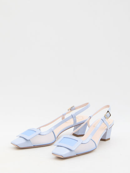 ROGER VIVIER 36 mesh slingback pumps