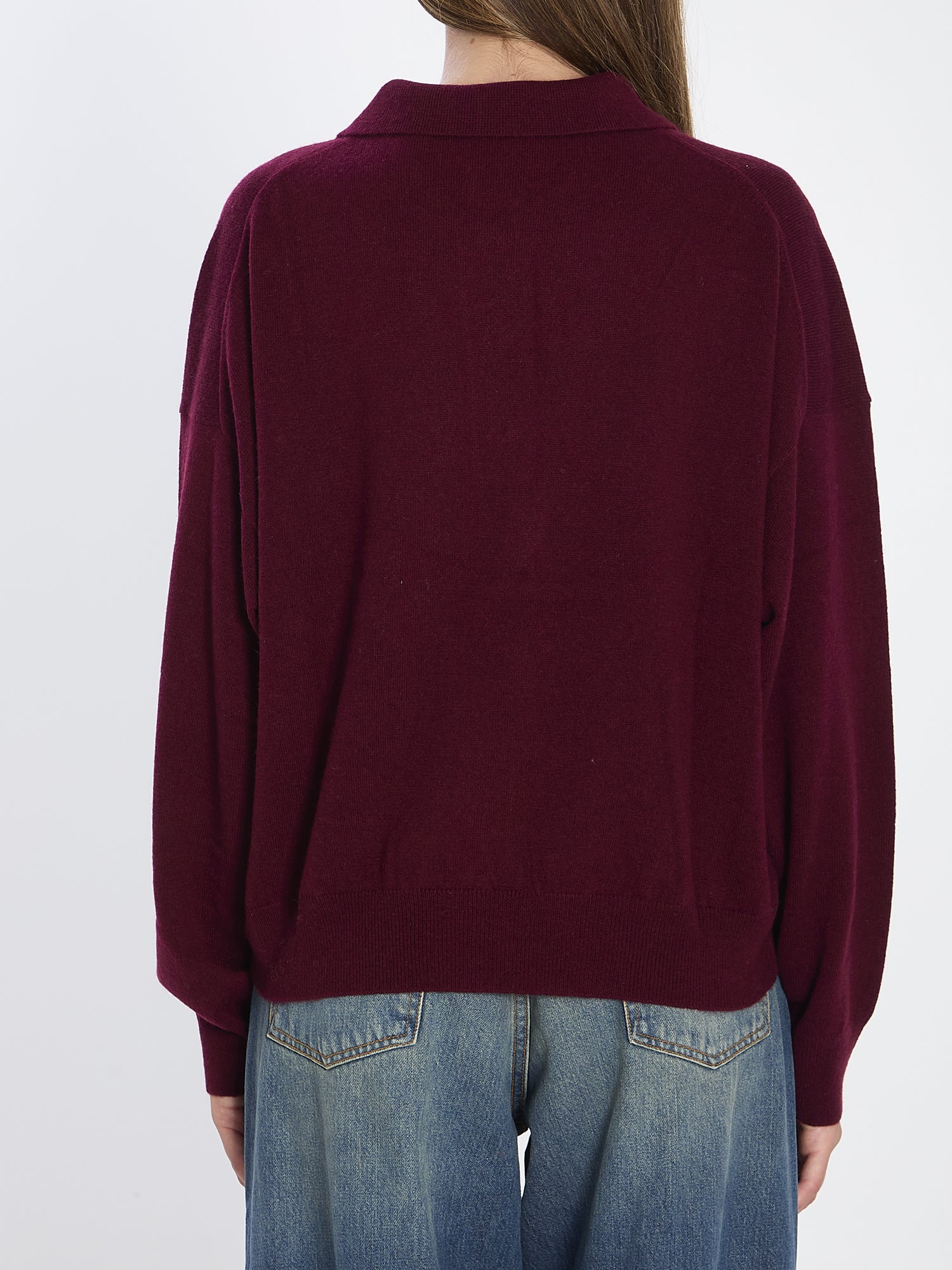 ALLUDE M wool and cashmere polo shirt