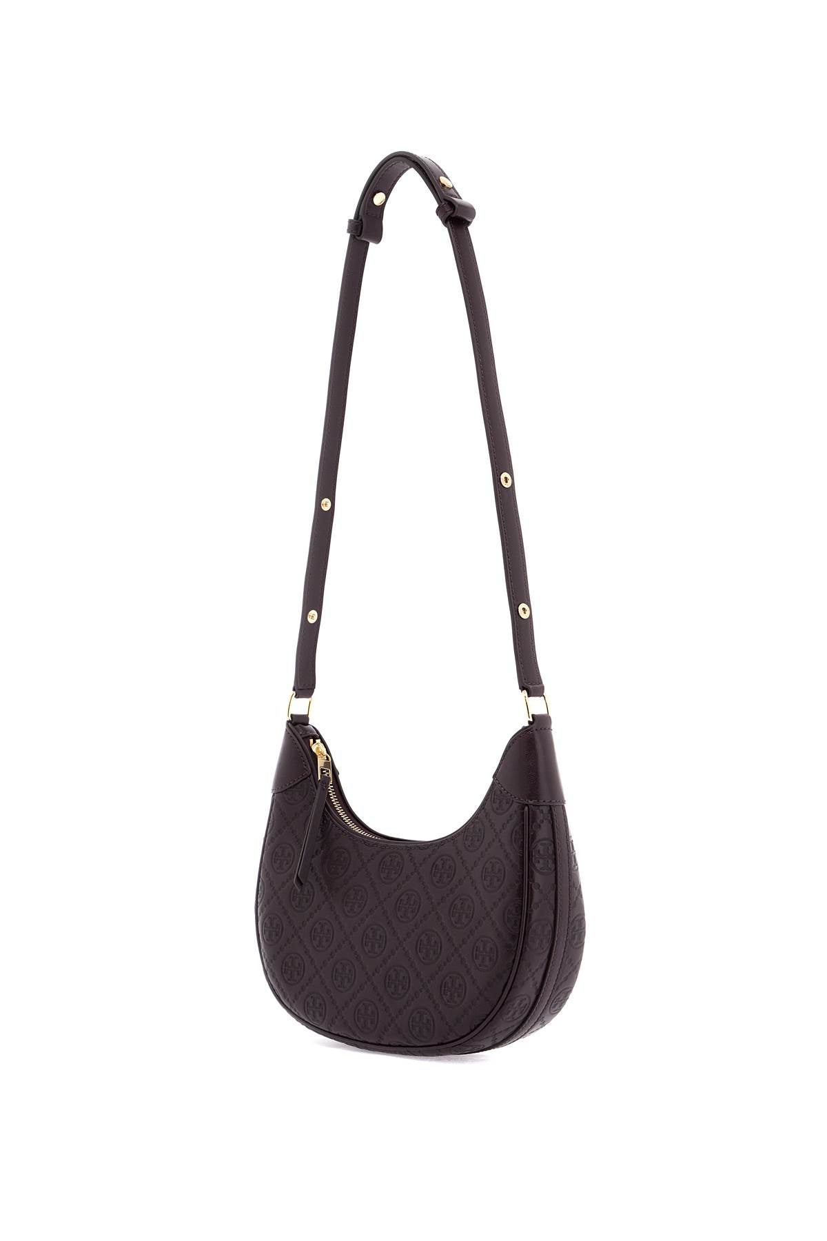 half-moon leather t monogram bag