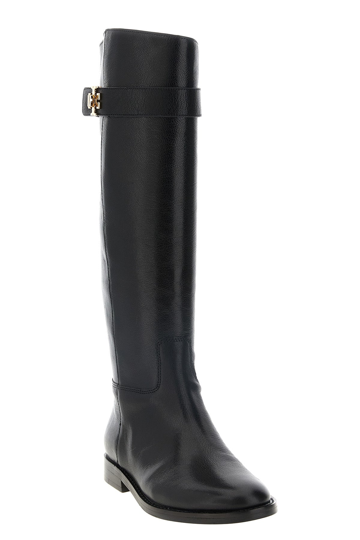 the tory burch riding boot defines a classic knee silhouette