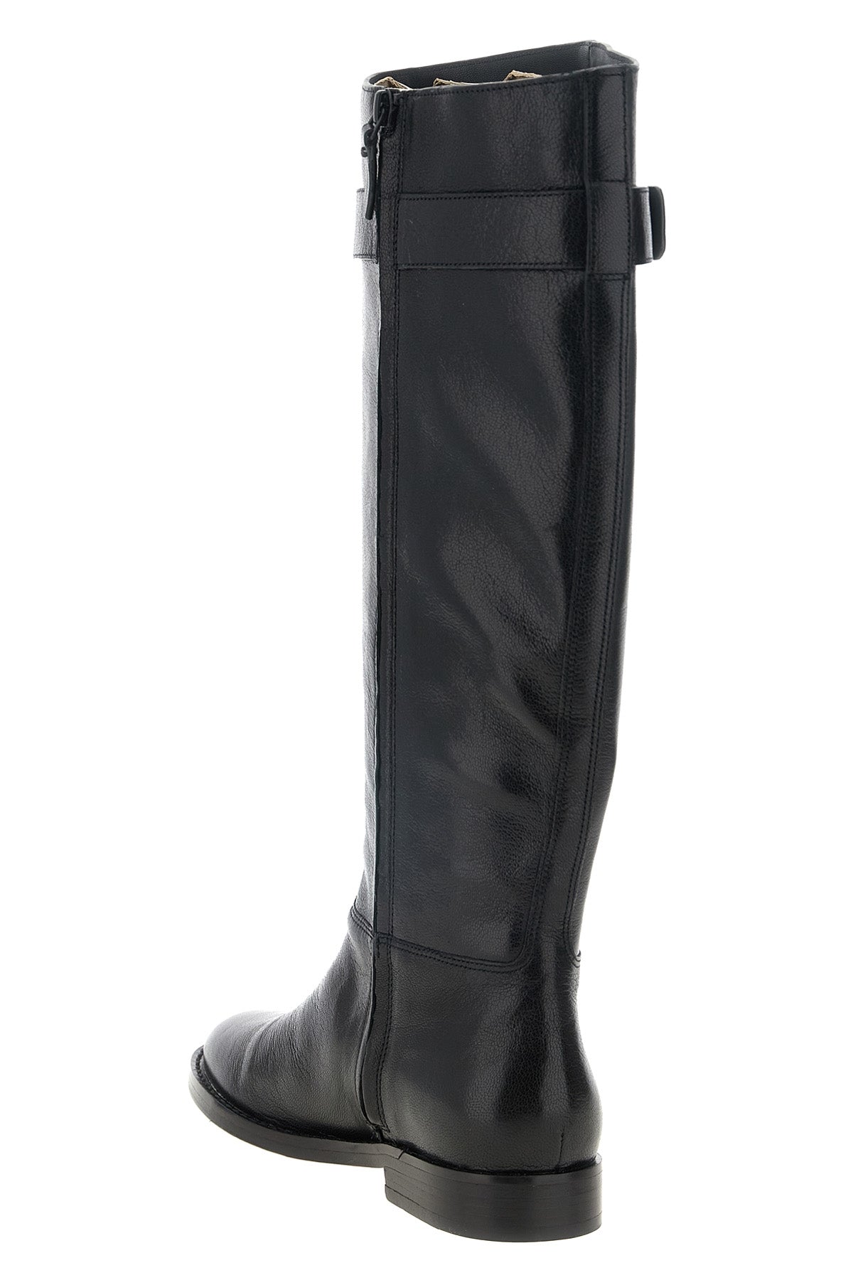 the tory burch riding boot defines a classic knee silhouette