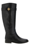 the tory burch riding boot defines a classic knee silhouette
