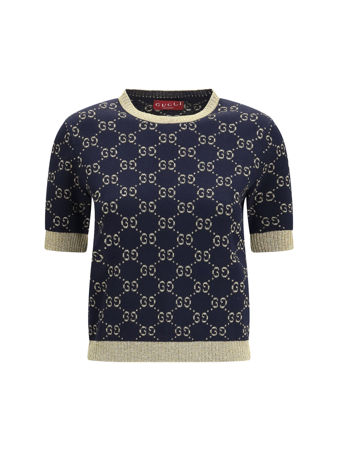 GUCCI S knit top with its iconic all-over monogram pattern