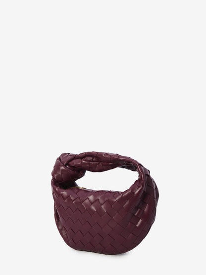 BOTTEGA VENETA OS burgundy mini jodie bag