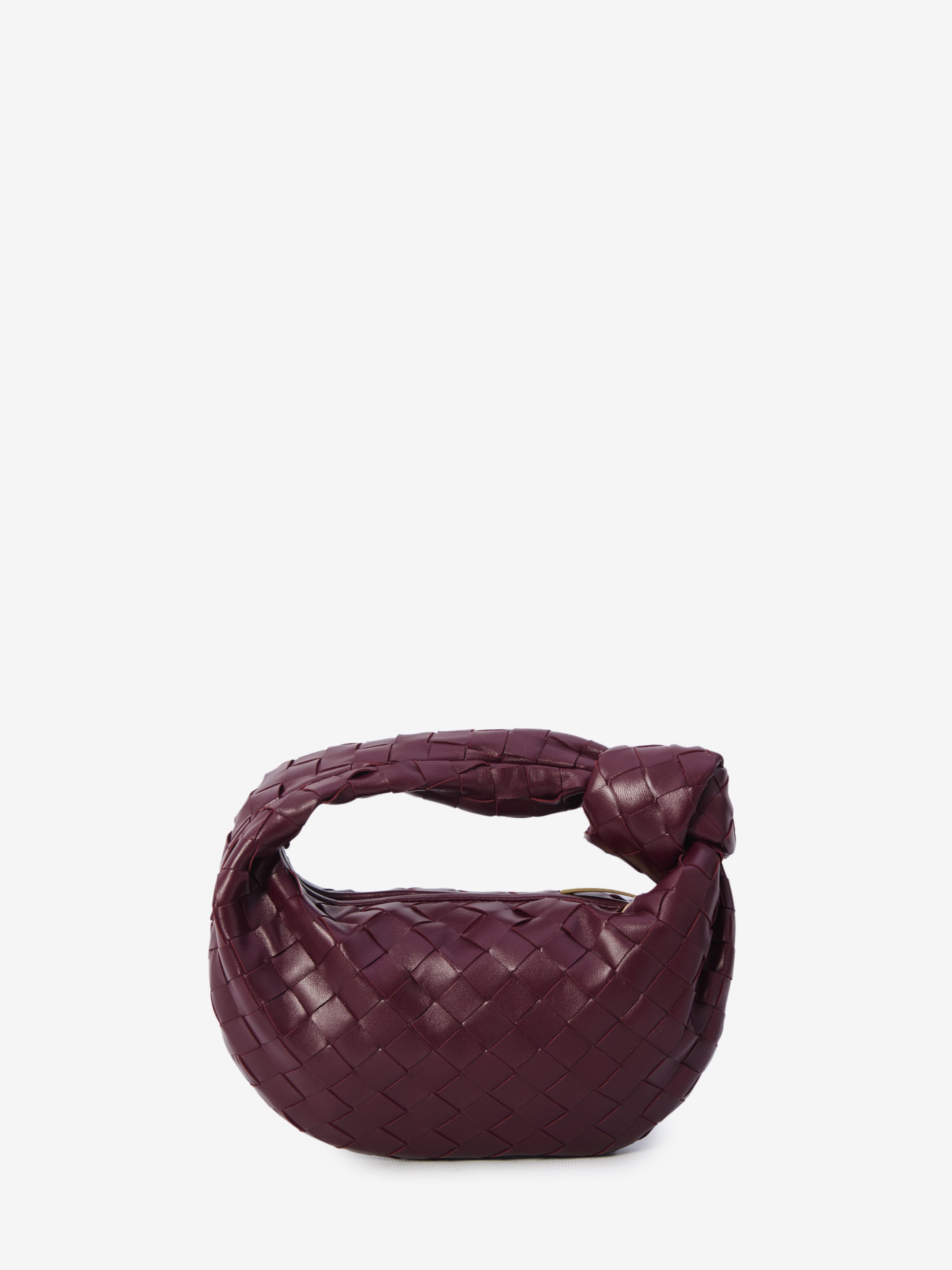 BOTTEGA VENETA OS burgundy mini jodie bag