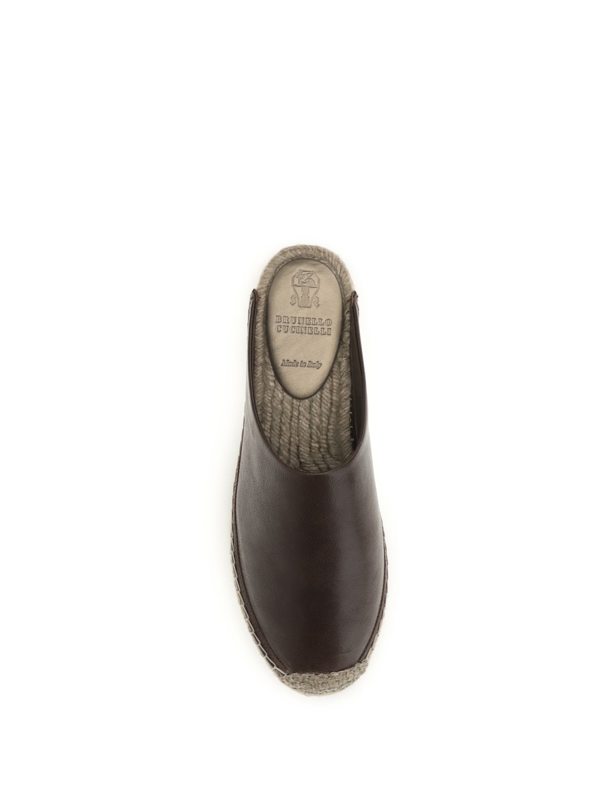 leather espadrilles mules