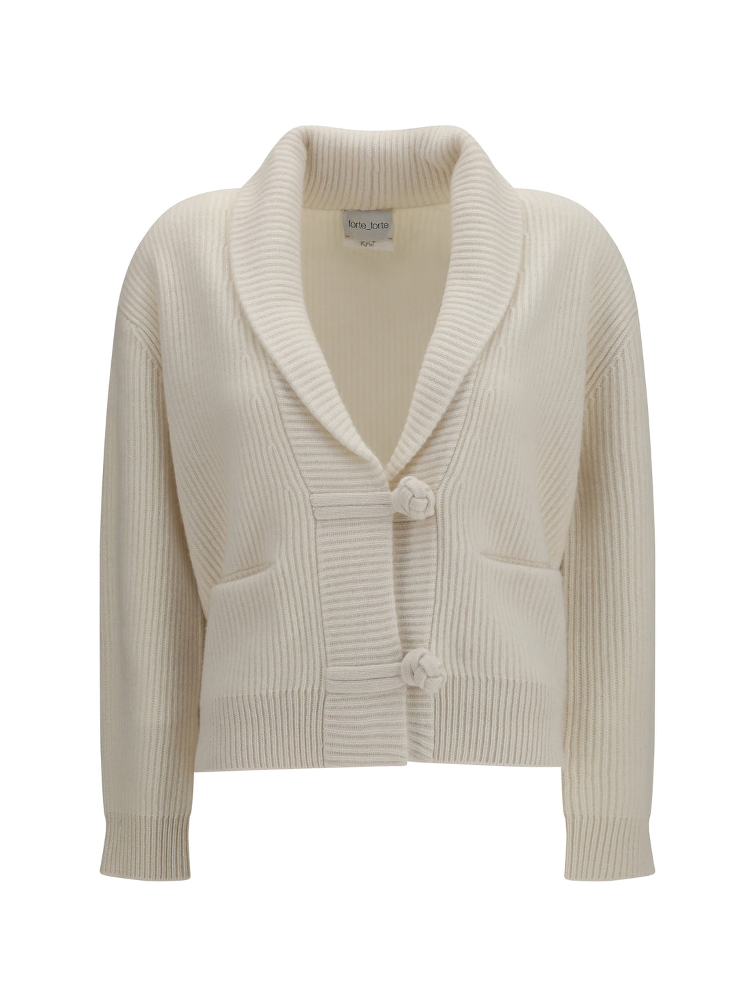 FORTE_FORTE I wool and cashmere english rib cardigan