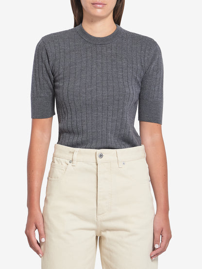 BOTTEGA VENETA M ribbed knit cropped top