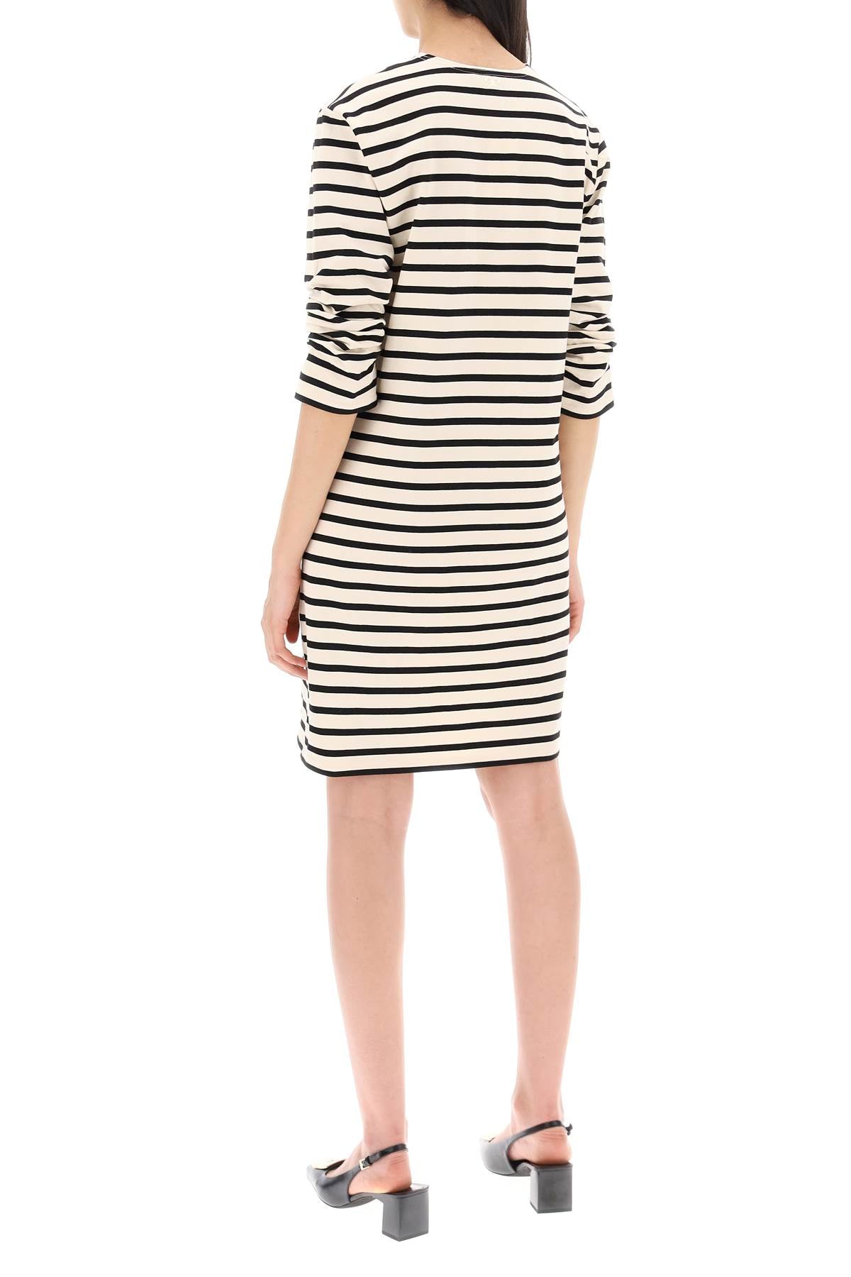 &quot;striped cotton dress with eight