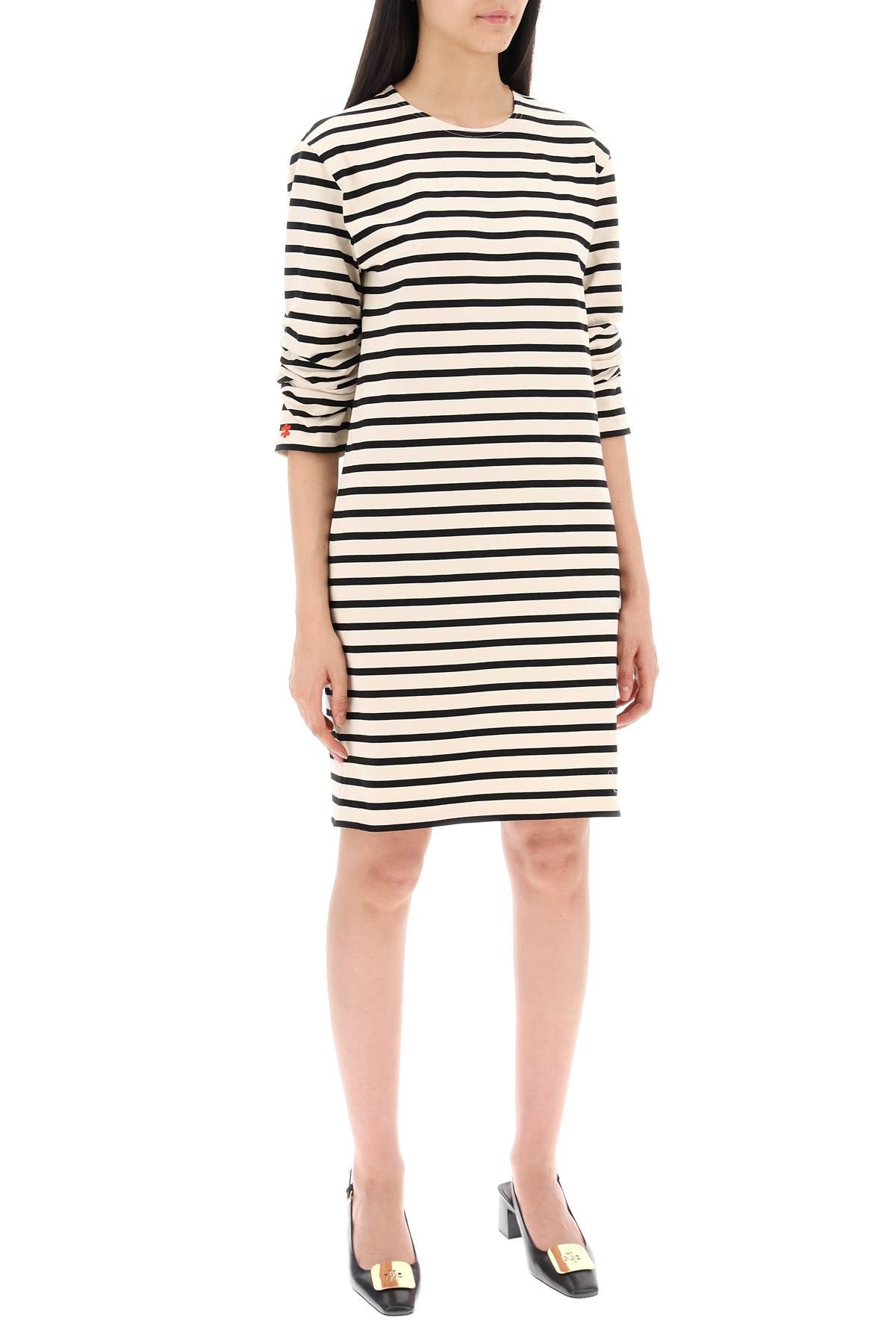 &quot;striped cotton dress with eight