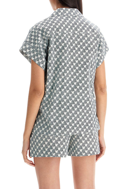 printed poplin camp shirt