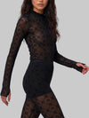 monogram mesh flock second skin top