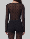 monogram mesh flock second skin top