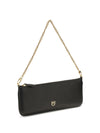 horizontal flat leather shoulder bag