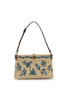 floral-embroidered clutch bag