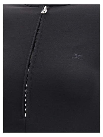 COURRÈGES 38 zippered jersey biker dress