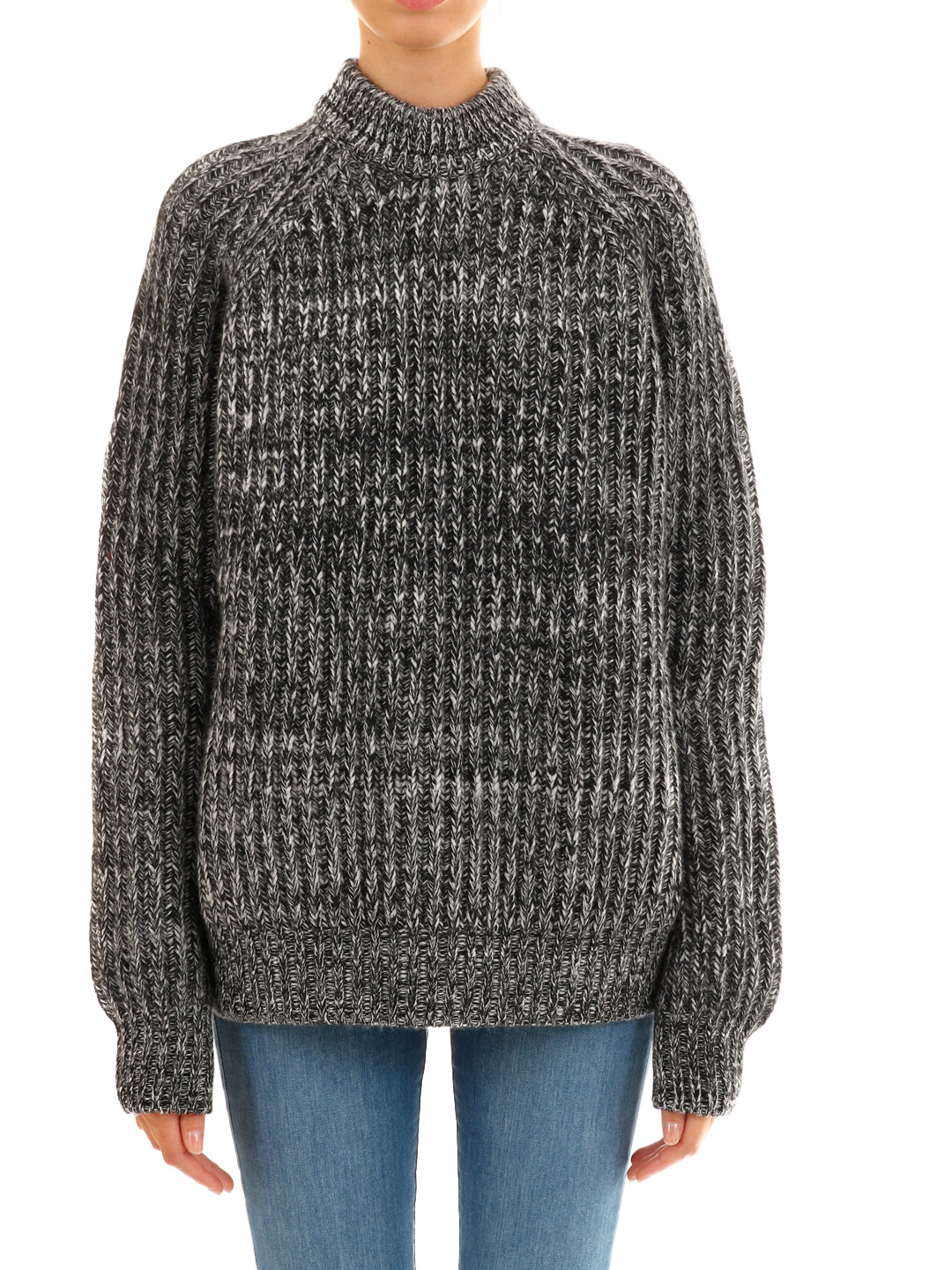 melange gray pullover