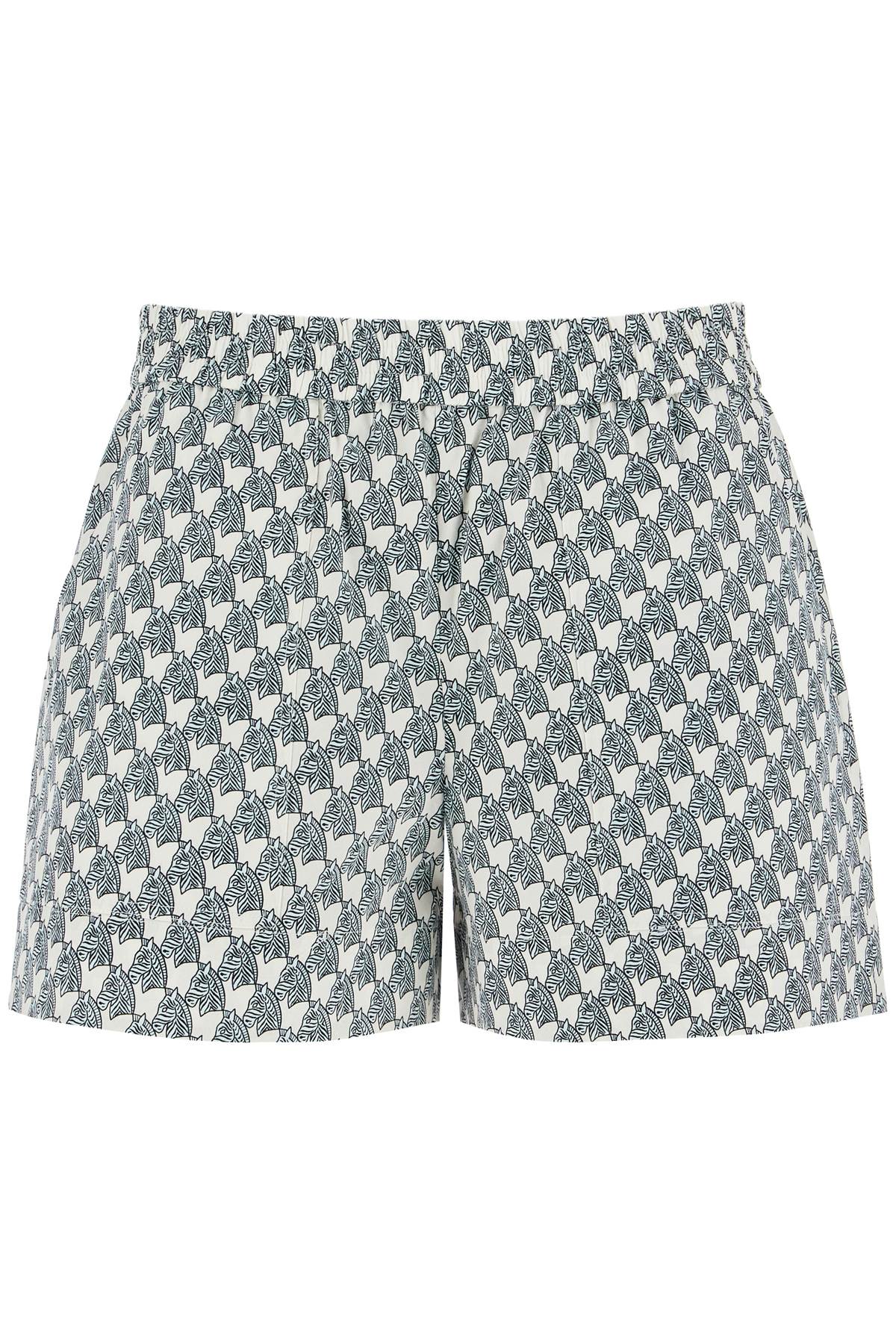 printed poplin shorts for