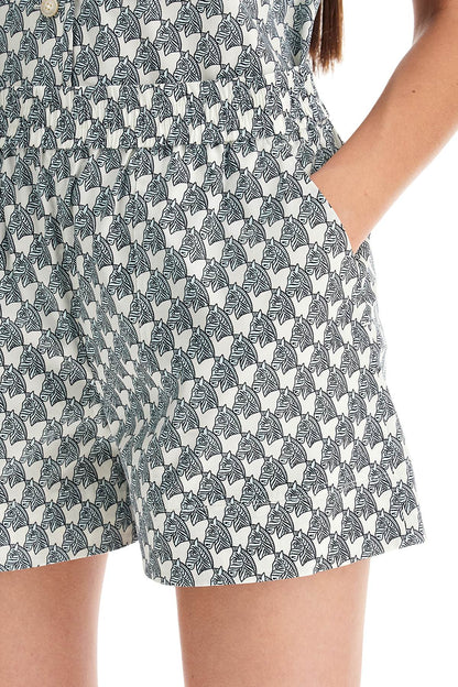 printed poplin shorts for