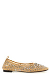 crystal mesh ballet flats