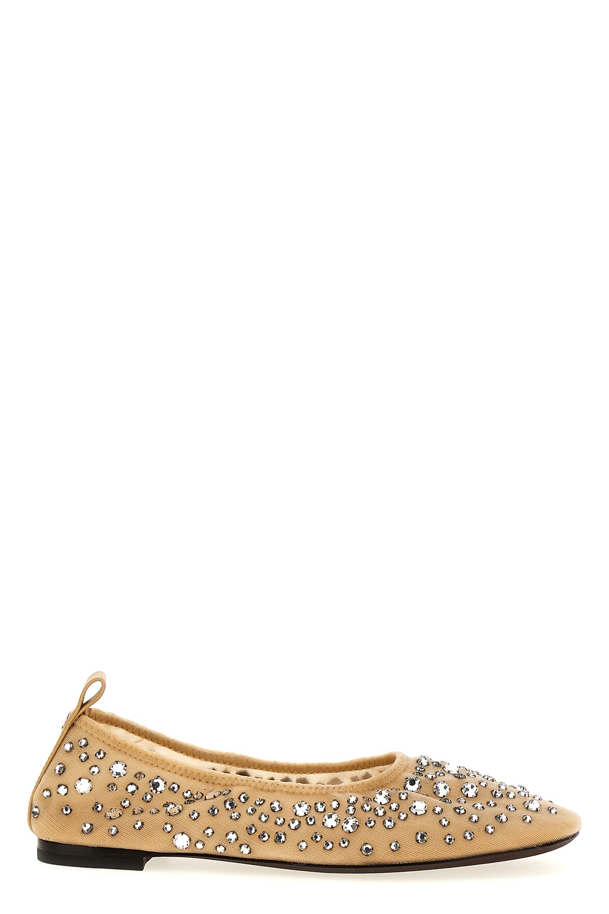 crystal mesh ballet flats