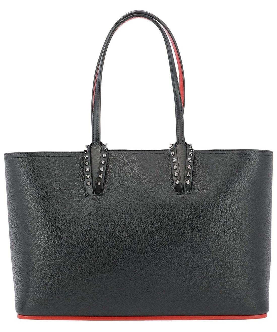 CHRISTIAN LOUBOUTIN Cabata Small Spiked Black Leather Tote