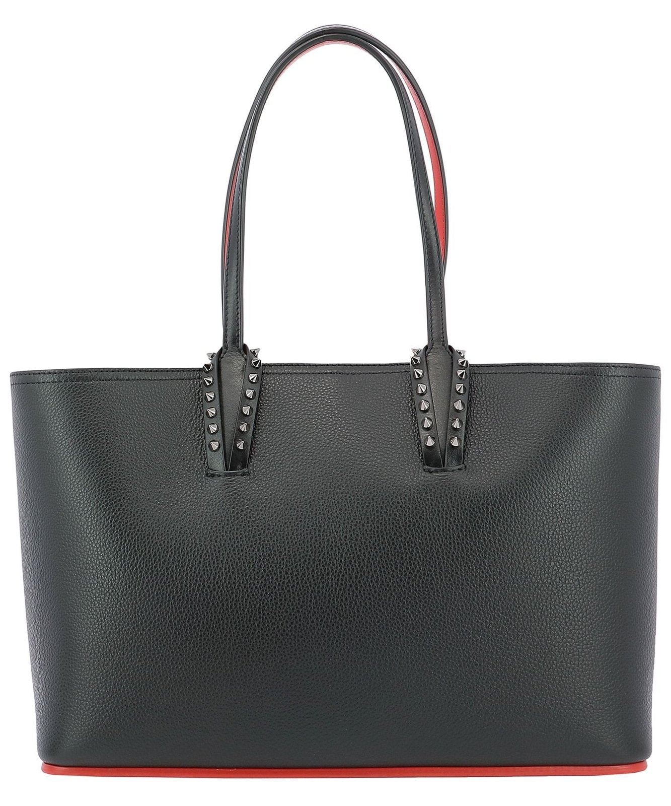 CHRISTIAN LOUBOUTIN Cabata Small Spiked Black Leather Tote