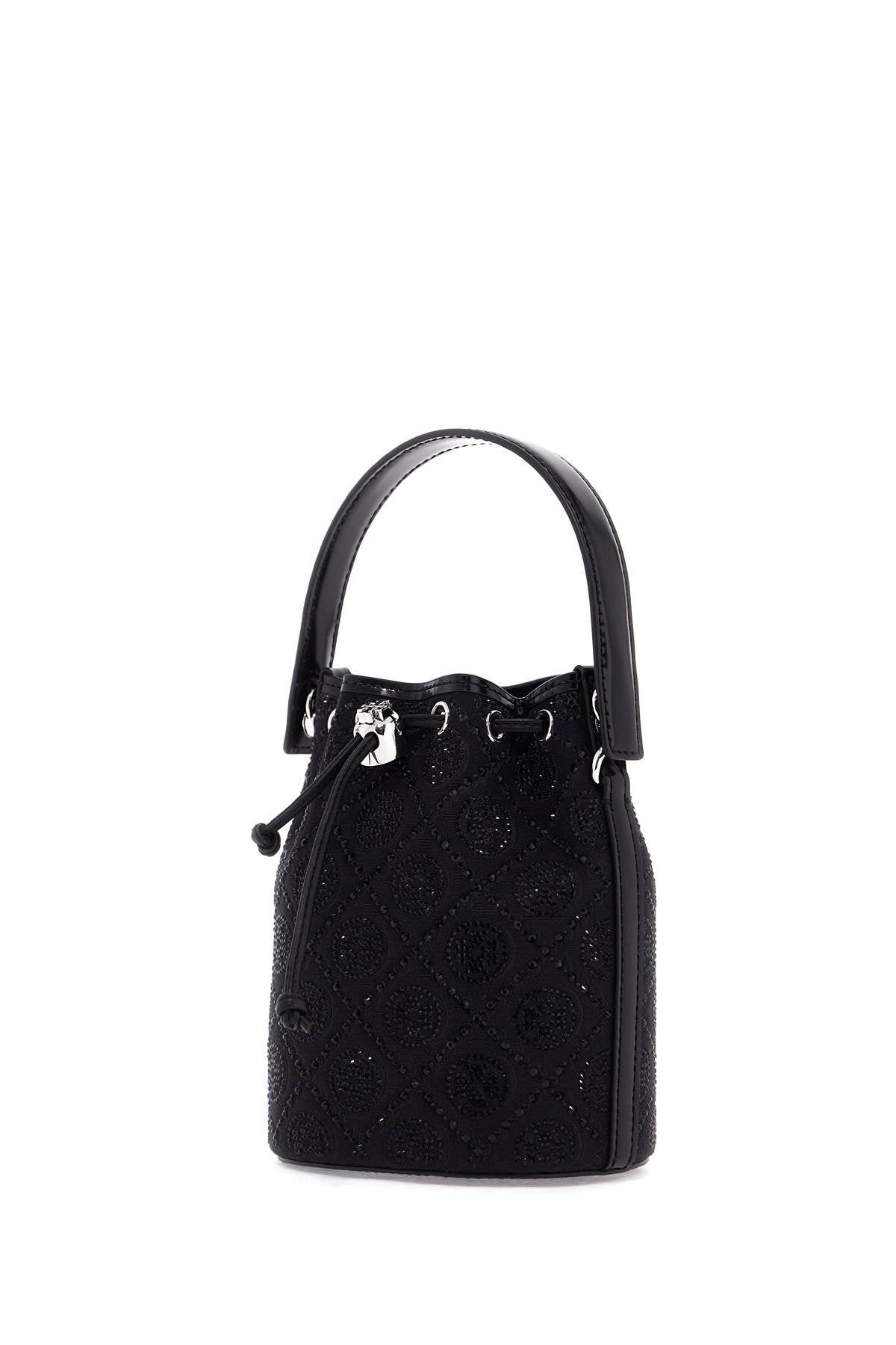 monogram t bucket bag with rhinest