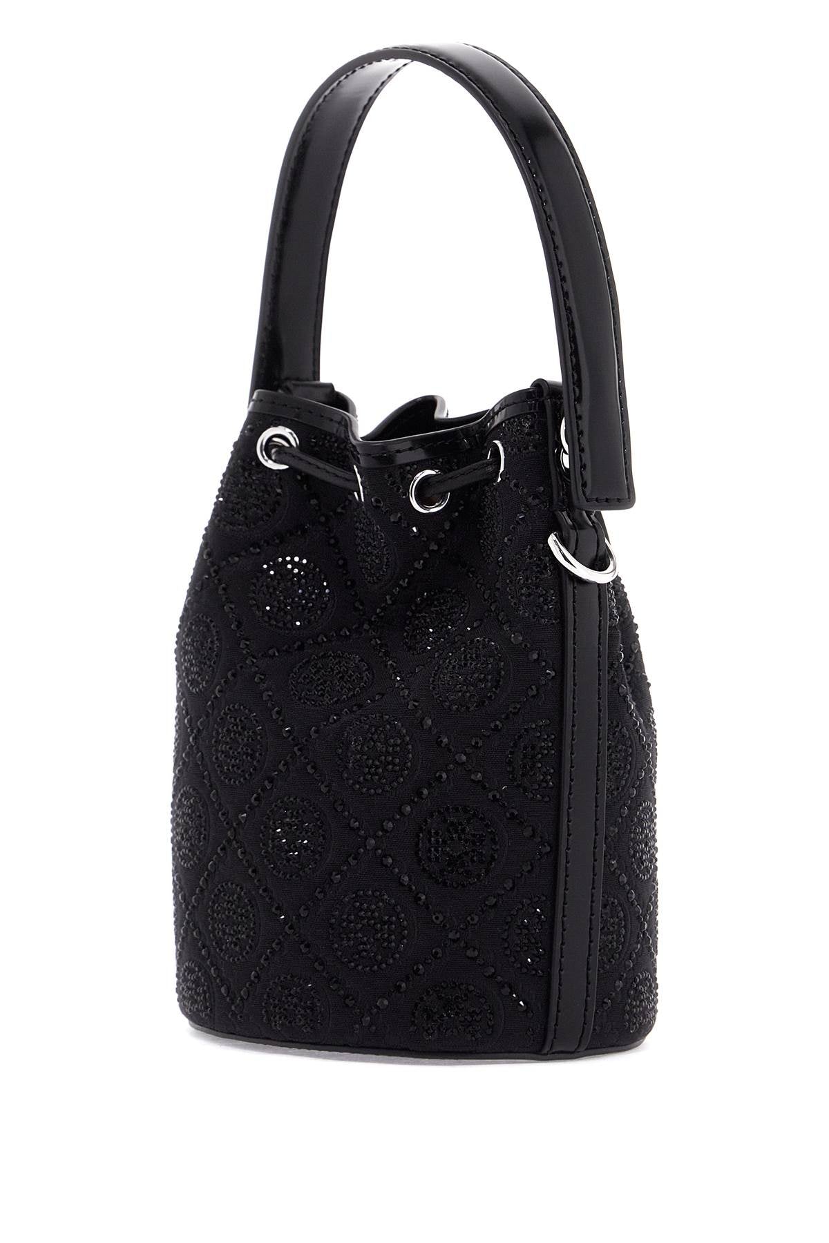 monogram t bucket bag with rhinest